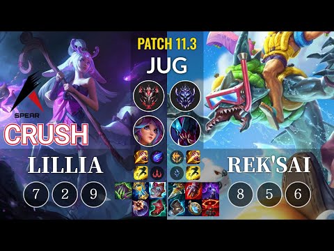 ASP Crush Lillia vs Rek'Sai Jungle - KR Patch 11.3