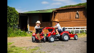 Minamas traktorius su priekaba - vaikams nuo 3 iki 7 metų | Massey Ferguson | Falk