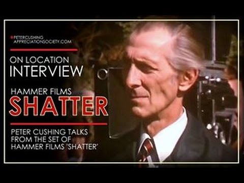 Thumbnail of the video: Peter Cushing ON SET Interview while filming Shatter