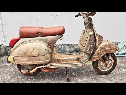 Restoration of 1982 VESPA 150cc | Repaint and Restoration Old and Rusted MOTORCYCLE