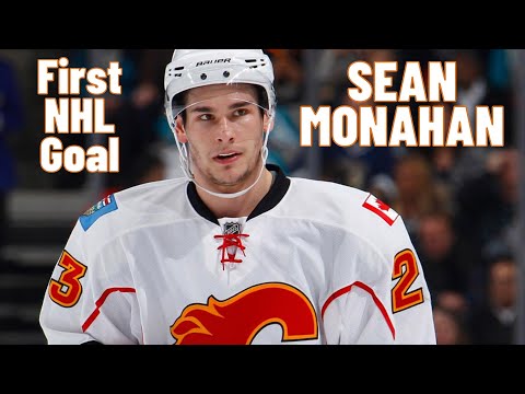 Sean Monahan #23 (Calgary Flames) first NHL goal Oct 4, 2013 (Classic NHL)