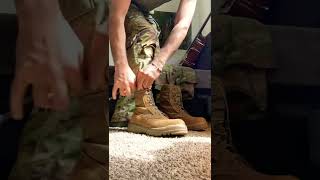 How to tie Army boots Laces
