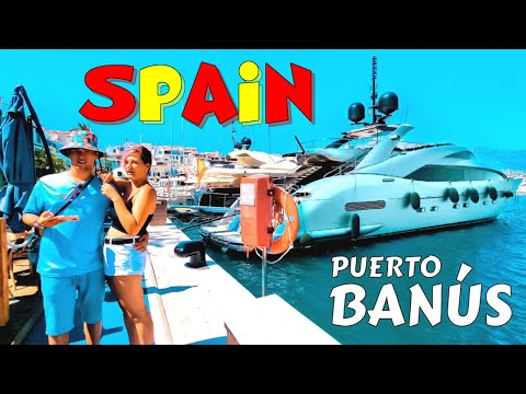 Luxury Resort City Life and Sounds - Puerto Banus Port Marbella Relaxing 4K Walking Tour, Spain