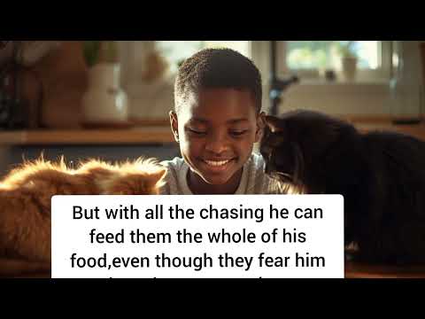 Ahmad and his cats #children #arewablog 