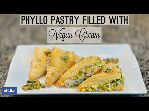 How to make phyllo pastry filled with vegan cream😋