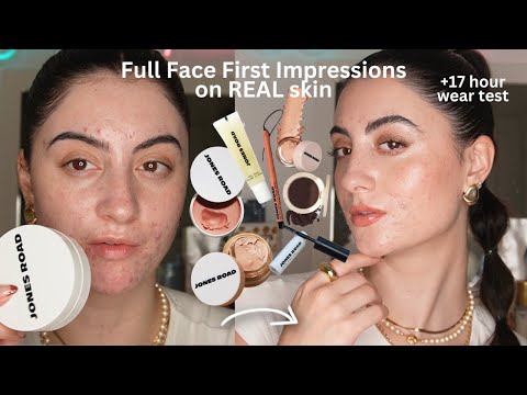 TRYING FULL FACE OF JONES ROAD MAKEUP ON ACNE & TEXTURED SKIN