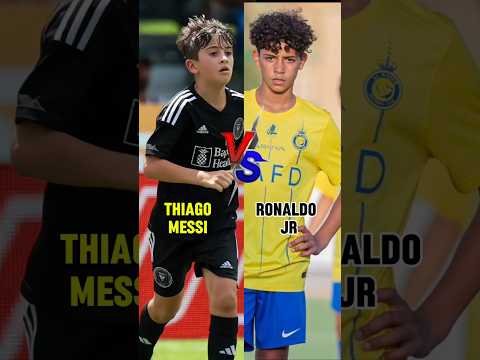 Ronaldo Jr vs Messi’s Son Thiago ⚡ Who Wins? #shorts