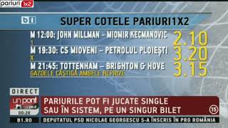 SUPER COTELE PARIURI1X2: Profit la COTE MAXIME! Ai AICI 3 sugestii BOMBA!