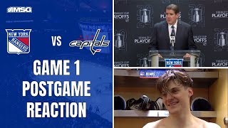New York Rangers v Washington Capitals Game 1 Postgame Coach And Player Reaction