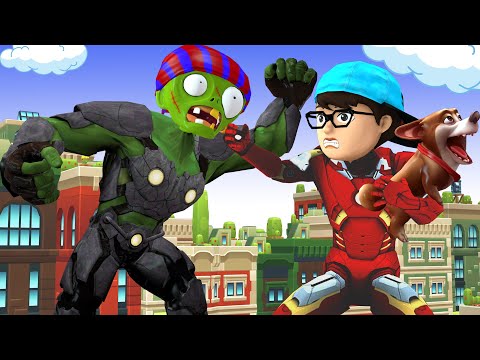 Good Nick IronMan Combat Strong Zombie Protect Poor Dog - Scary Teacher 3D Funny Animation Story