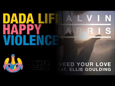 Dada Life vs. Calvin Harris & Ellie Goulding - I Need Happy Violence (Qure Mashup)