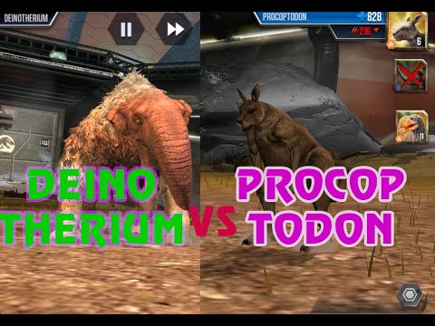 PROCOPTODON VS DEINOTHERIUM II Jurassic World The Game II Dinosaurs Game