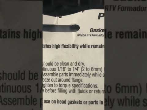 RTV gasket maker instructions