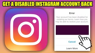 How To Get A Disabled Instagram Account Back (2024)