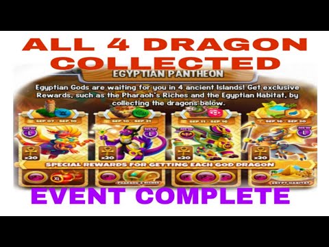 EGYPTIAN PANTHEON EVENT COMPLETED LAST DRAGON COLLECTED BY MAGE COIN