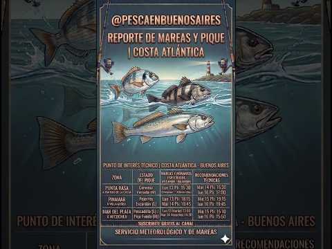 Reporte de Pesca @Pescaenbuenosaires Costa Atlantica 13, 14 ,15 ,16 de abril 2026