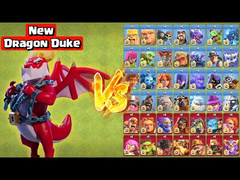 New Hero Dragon Duke VS All Max Troops! Clash of Clans