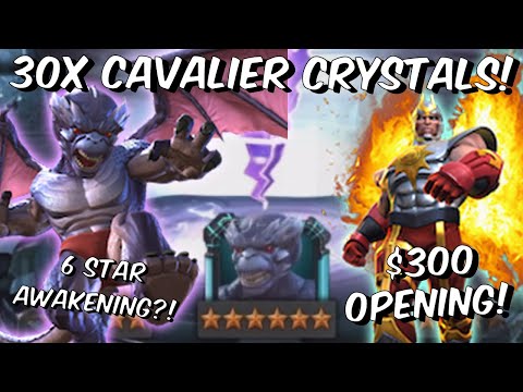 30x 6 Star Dragon Man Cavalier Crystal Opening - 6 STAR AWAKENING?! - Marvel Contest of Champions