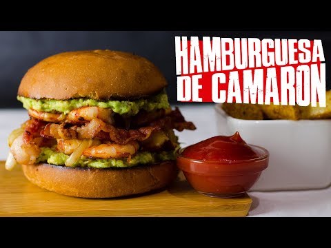 CÓMO HACER HAMBURGUESAS DE CAMARÓN 🍔🍤 (MUY FÁCIL) | Recién Cocinados