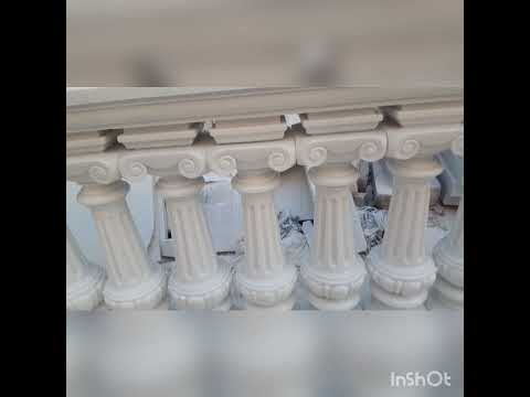 White polish finish natural fine stone marble pillar