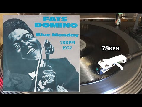 Fats Domino - Blue Monday, 1957, London Records - HL-P.8377, Shellac, 10", 78 RPM