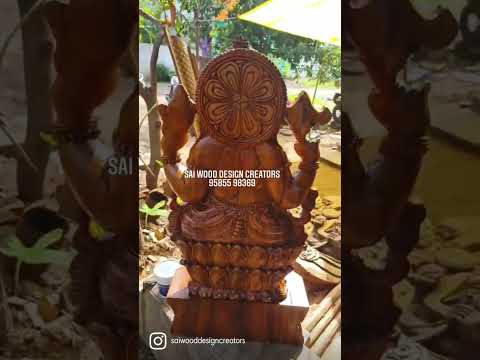 Wooden 3feet ganesha