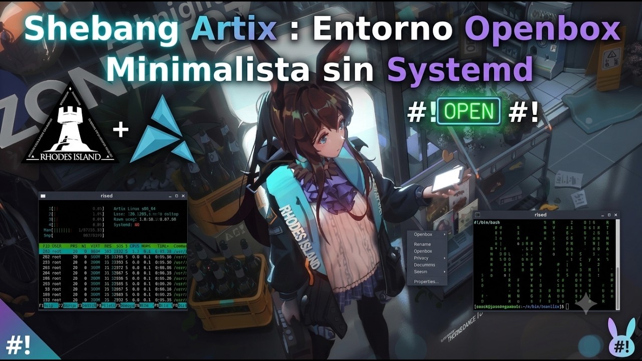 Shebang Artix : Entorno Openbox Minimalista sin Systemd