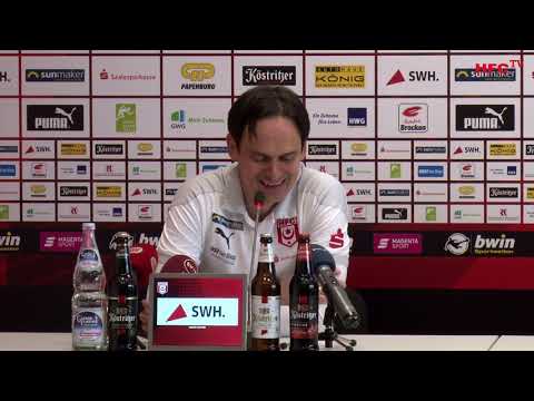 36. Spieltag 2020/21: SV Waldhof Mannheim - Hallescher FC | Pressekonferenz vor dem Spiel