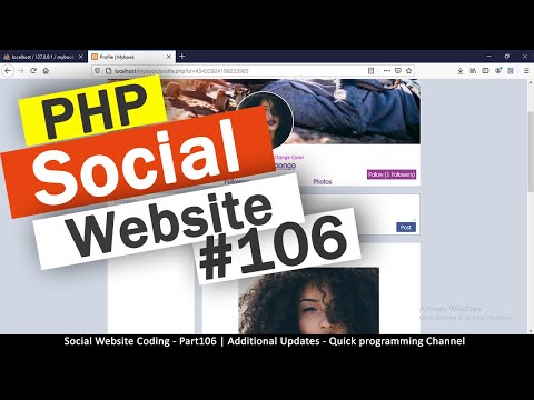 Social Website from scratch Part 8 Profile Page Top Bar | PHP | HTML | CSS | MYSQL Database