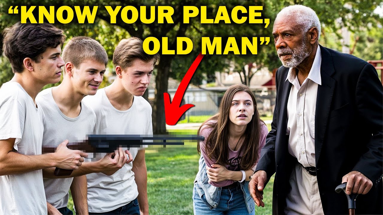 Teenagers Bully Old Black Man in the Park, But Turn Pale When They Learn His Real Identity!
