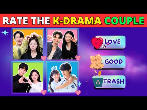 Rate the K-DRAMA COUPLE💖 | Who's the Best K-Drama Pair?🌟