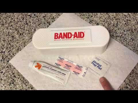 Putting on a bandaid