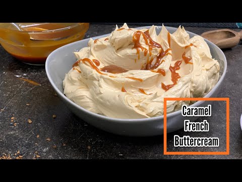 Buttercream for cake frosting/ Caramel French buttercream #buttercream
