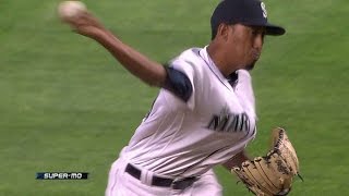 CLE@SEA: Diaz hits 100 MPH on first career strikeout