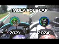 Imola Pole Lap 2024 vs 2021 - Verstappen vs Hamilton