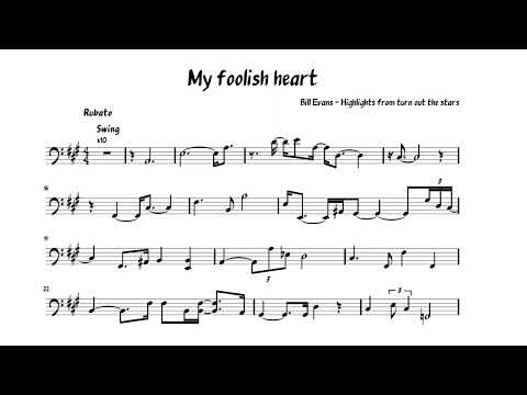 Marc Johnson Transcription - My foolish heart - Bill Evans trio - Highlights from turn out the stars