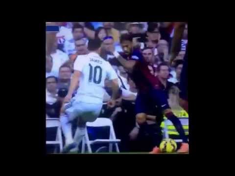 Golazo de neymar y gran jugada vs Real Madrid