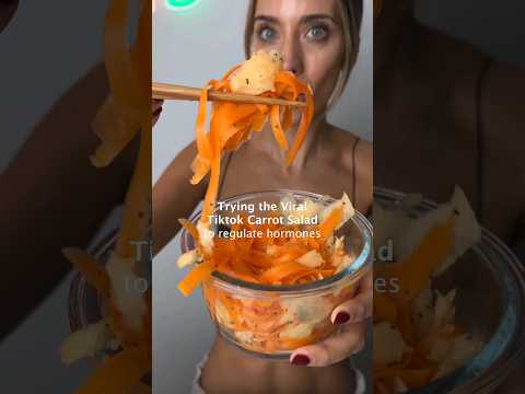 I tried the viral Tiktok carrot salad for regulating hormones 🥕🤤