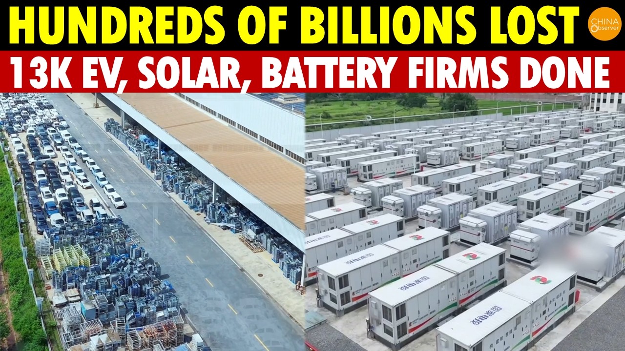 Hundreds Of Billions Lost: 13,000 Chinese EV, Solar, Lithium Battery Companies Collapse In 6 Months