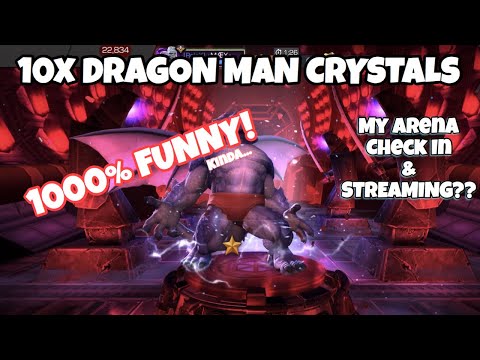 10x DRAGON MAN CAVALIER CRYSTALS - ARENA CHECK IN FOR TOP 150 AND STREAMING SET UP ??