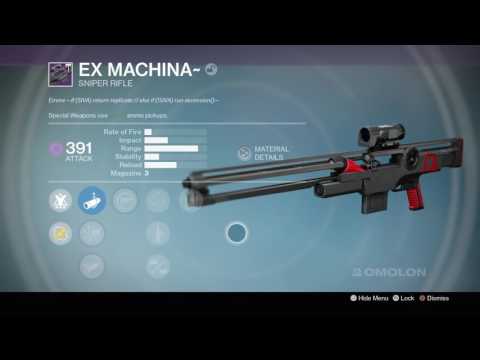 Destiny: HARD MODE RAID WOTM - Ex Machina~ Sniper Rifle!