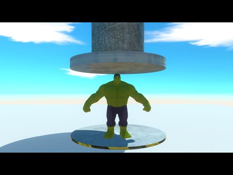 HULK & OTHER SUPERHEROES VS HYDRAULIC PRESS - Animal Revolt Battle Simulator