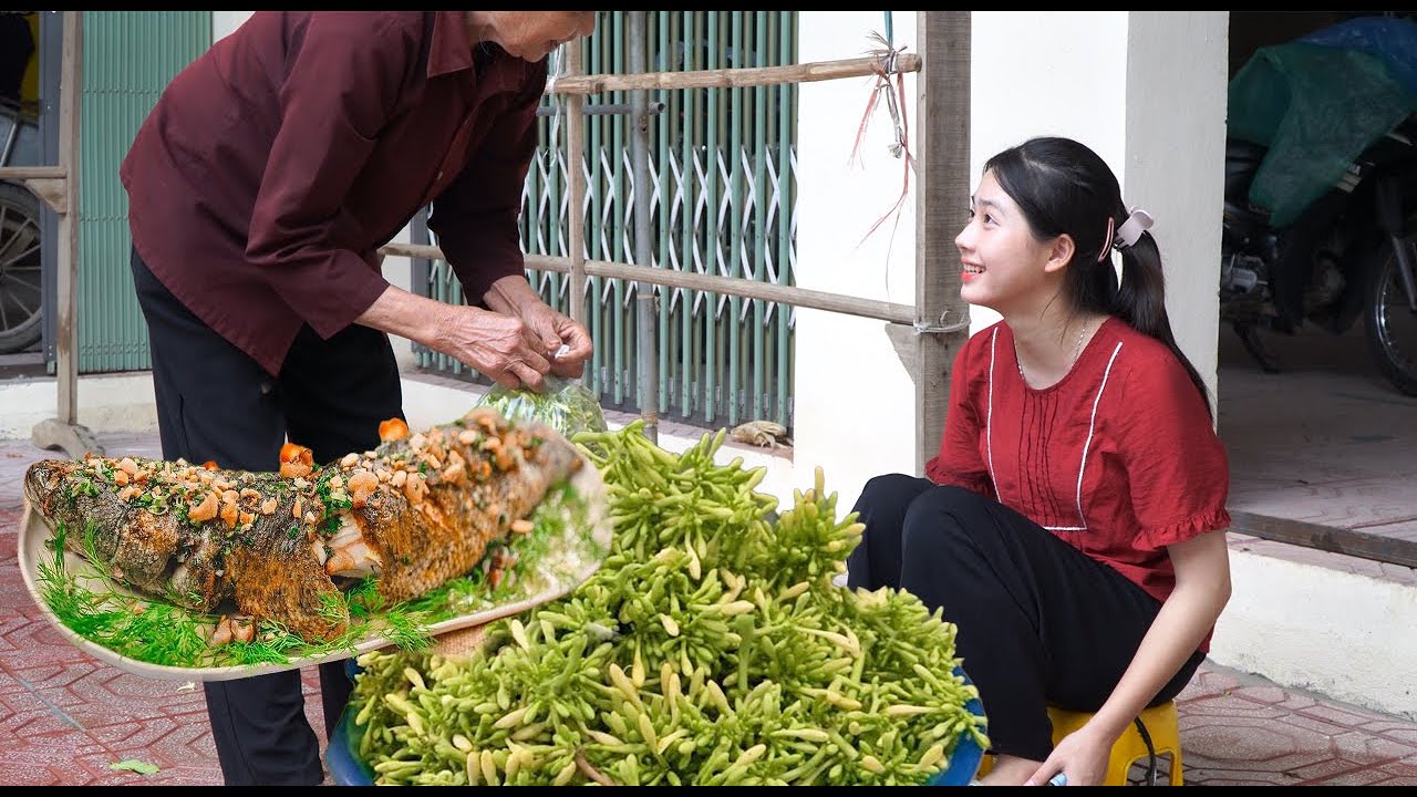 Harvesting Papaya Flowers - Making Delicious Steamed Fish Dishes | Wild Flower