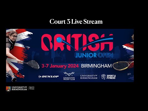 LIVE BJO OPEN SQUASH | Day 2 - Court 3 - Session 1