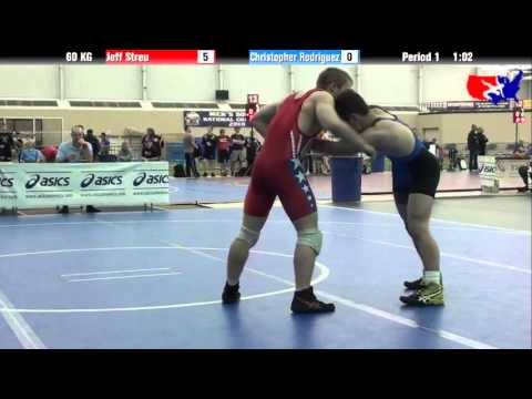 Jeff Streu vs. Christopher Rodriguez at 2013 ASICS University Nationals - GR