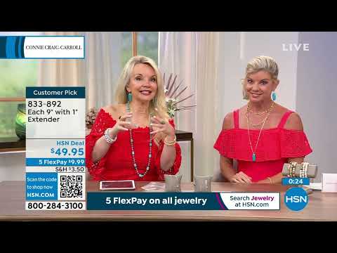 Connie Craig Carroll Jewelry Macy Gem Charm Ankle Bracel...