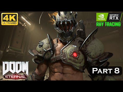 DOOM ETERNAL Walkthrough Gameplay Part 8 (MARS CORE) 4K Ultra Setting PC