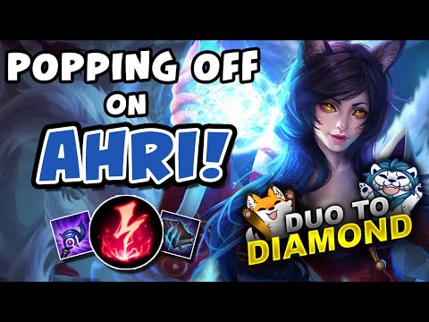 POPPING OFF ON AHRI! DUO TO DIAMOND - VICKSY | League of Legends