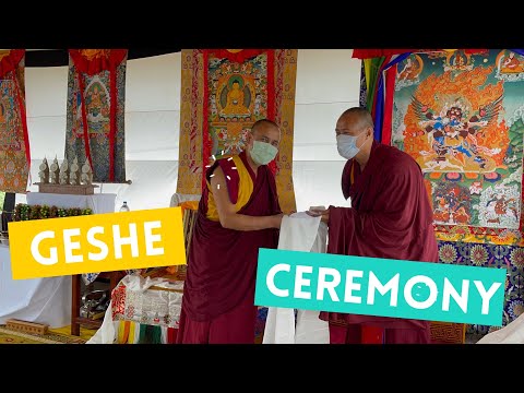 Geshe Tenzin Sjeva graduation geshe Ceremony in our dakpo khamtsen. 2021