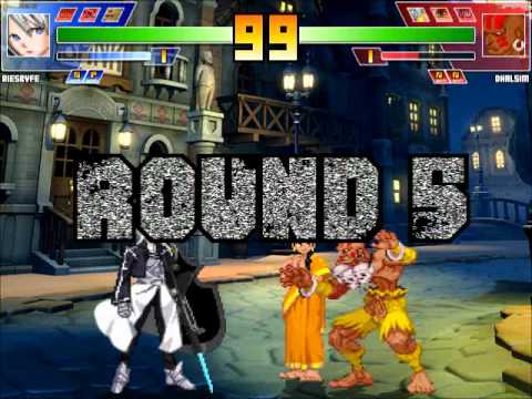 Mugen - Evil Ryu, Char's Z'Gok, Riesbyfe & Dudley v.s. Miroku, Buttercup, Dhalsim & Thor